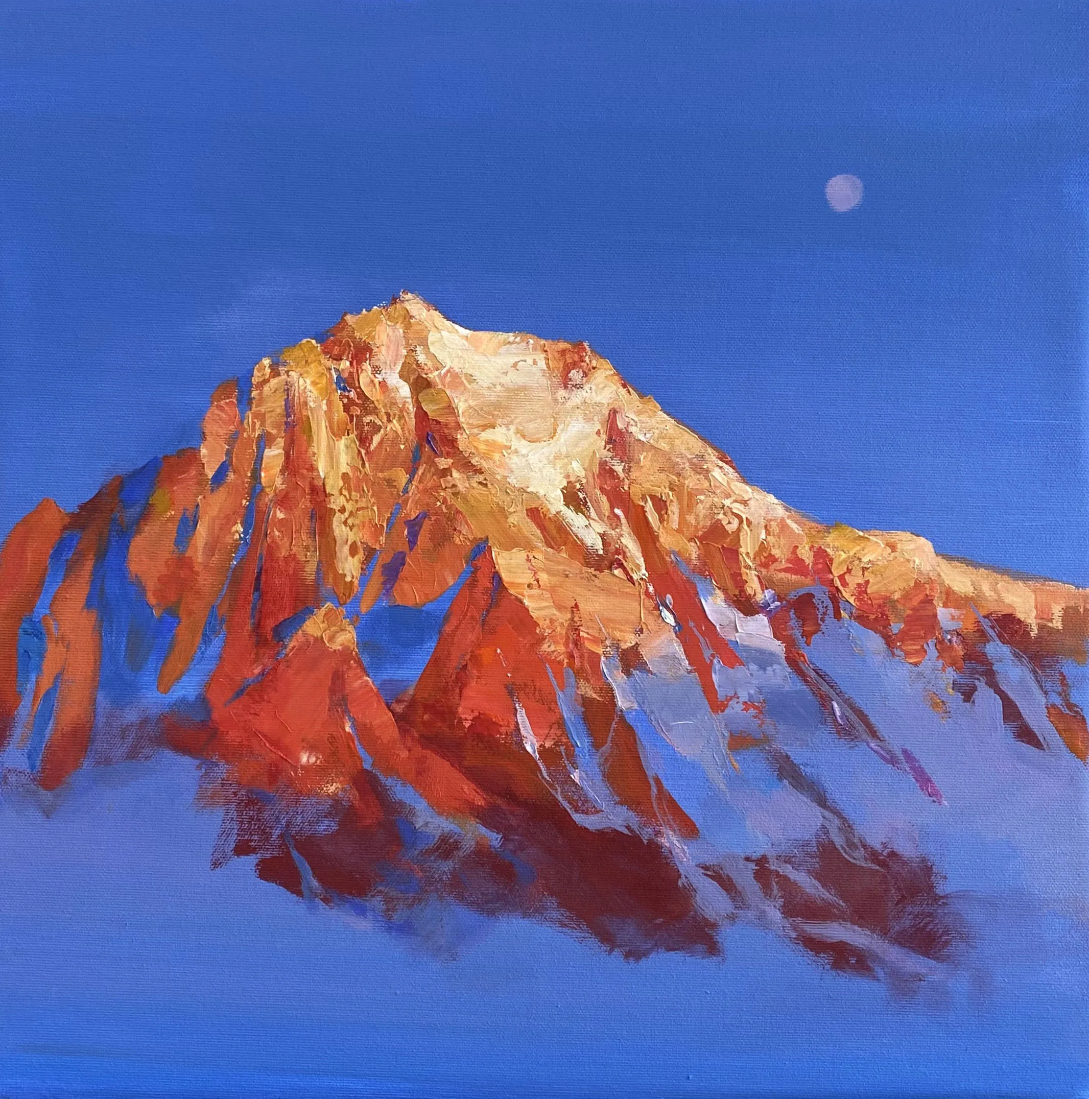 Image of Untitled Artwork by Tetiana Shendryk, size: 45 x 45 cm, made of acrylic on canvas, Painting medium, priced at Price on request Photo 1 of 2.