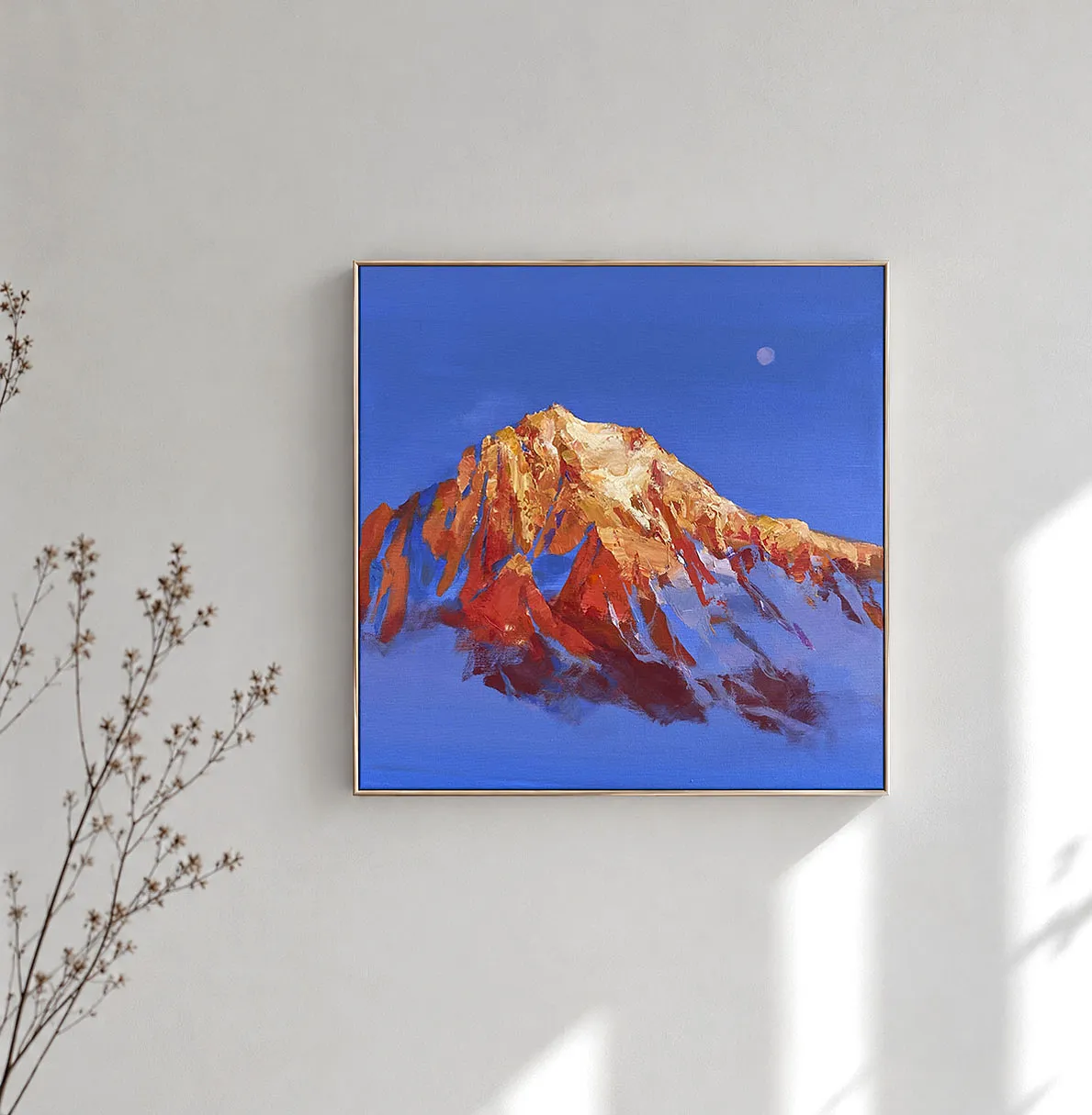Image of Untitled Artwork by Tetiana Shendryk, size: 45 x 45 cm, made of acrylic on canvas, Painting medium, priced at Price on request Photo 2 of 2.