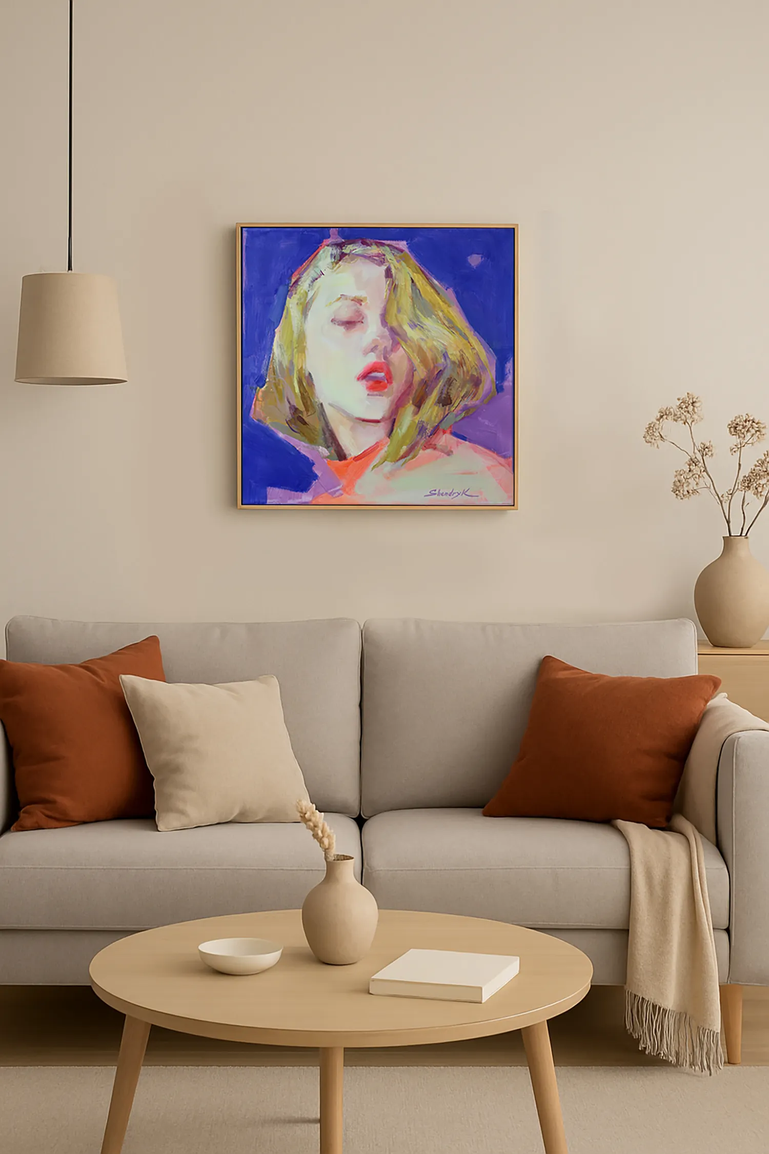 Image of Softrise by Tetiana Shendryk, size: 50 × 50 × 2 cm, made of acrylic on anvas, Painting medium, priced at $400 Photo 4 of 4.