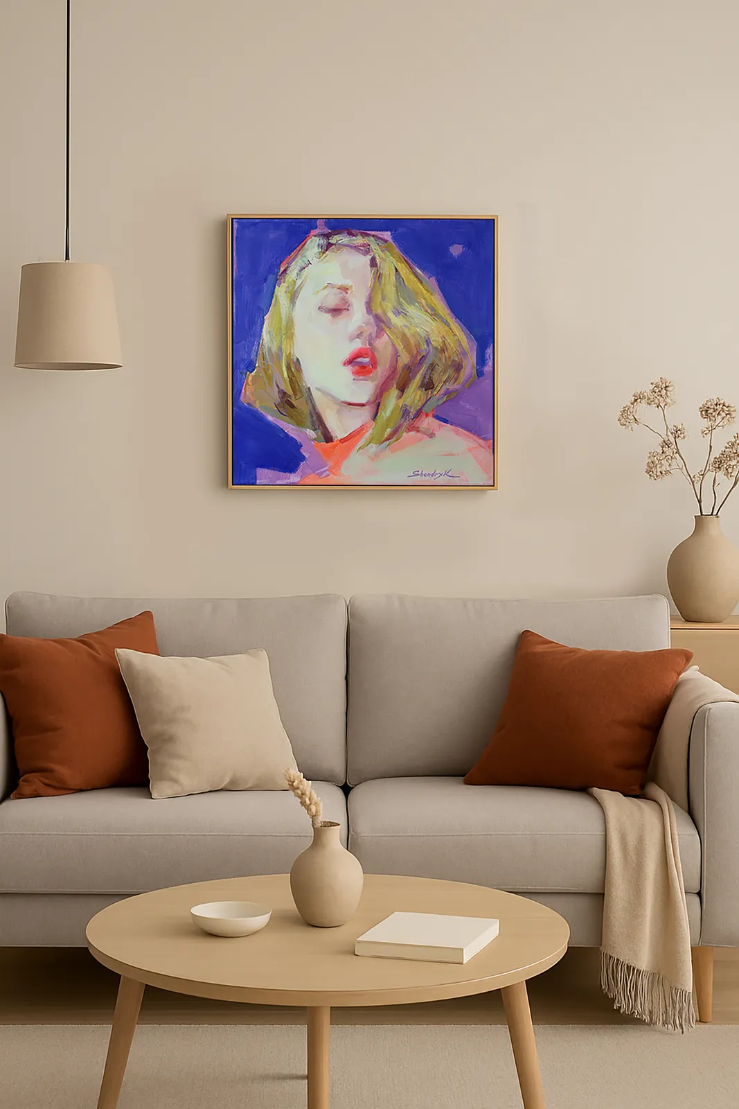 Image of Softrise by Tetiana Shendryk, size: 50 × 50 × 2 cm, made of acrylic on anvas, Painting medium, priced at $400 Photo 4 of 4.