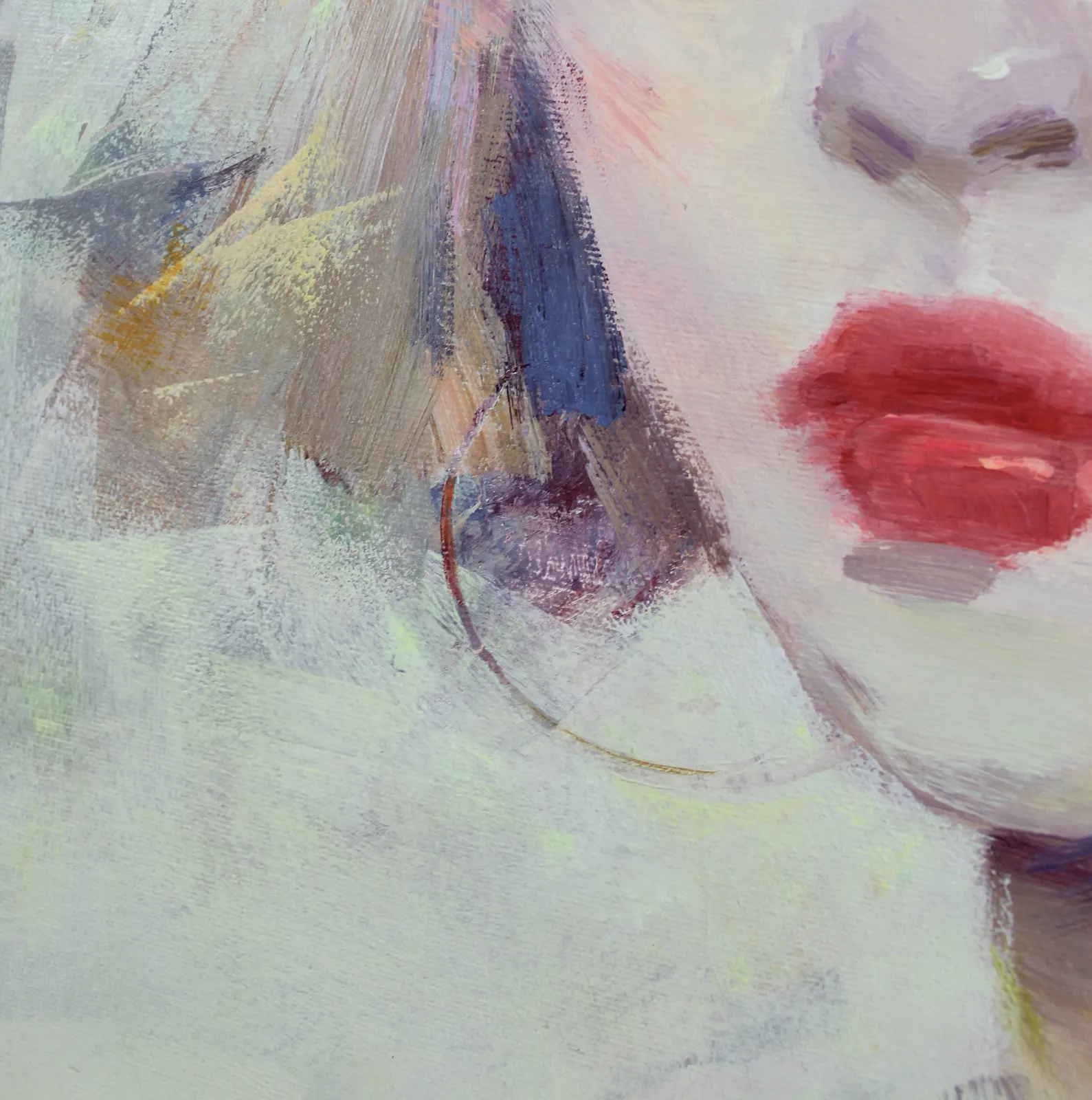 Image of Shining loneliness by Tetiana Shendryk, size: 50 × 50 cm, made of acrylic on canvas, Painting medium, priced at Price on request Photo 3 of 4.
