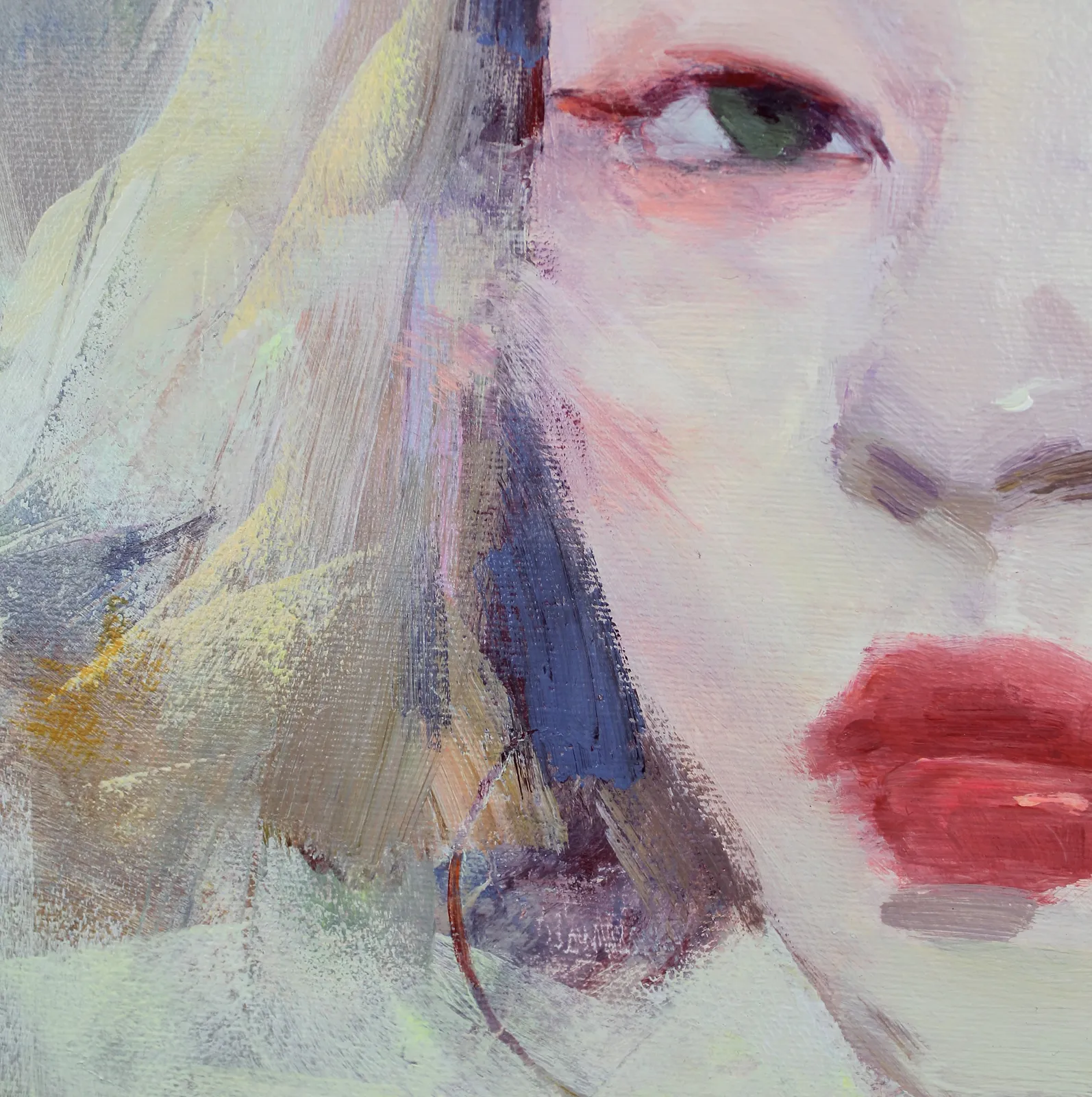 Image of Shining loneliness by Tetiana Shendryk, size: 50 × 50 cm, made of acrylic on canvas, Painting medium, priced at Price on request Photo 4 of 4.