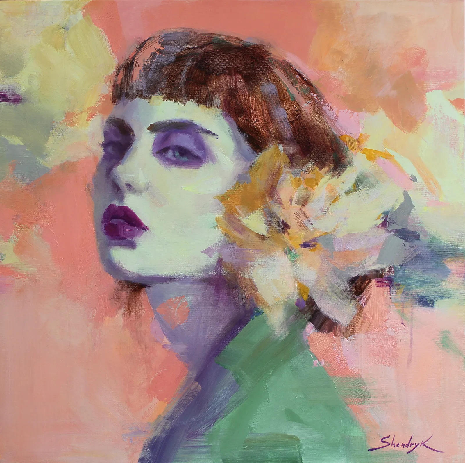 Image of Scent of Memory by Tetiana Shendryk, size: 75 × 75 cm, made of acrylic on canvas, Painting medium, priced at $800 Photo 1 of 4.