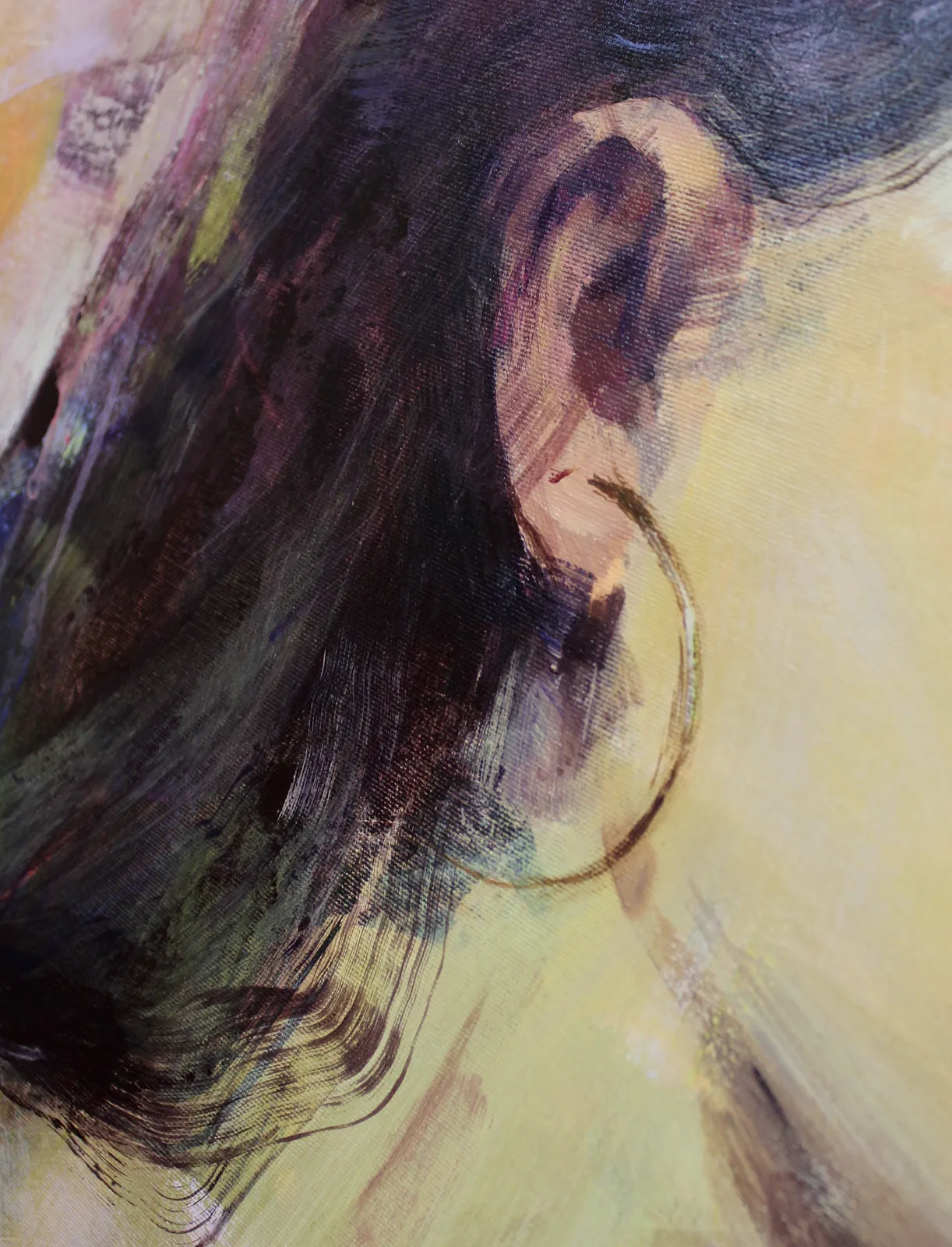 Image of Independent girl by Tetiana Shendryk, size: 70 × 80 cm, made of acrylic on canvas, Painting medium, priced at €700 Photo 3 of 4.