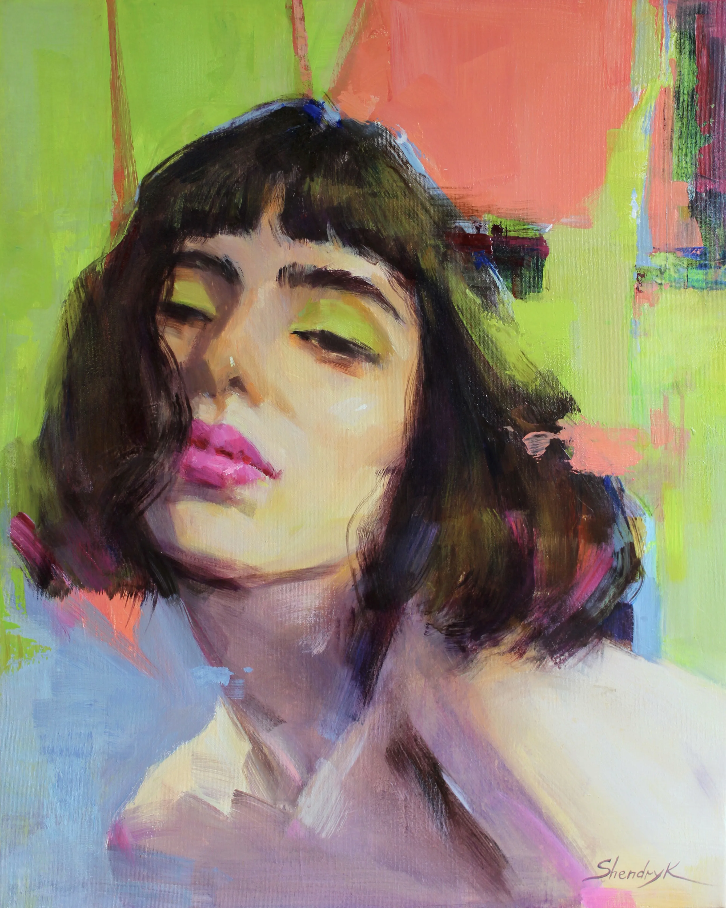 Image of Reflective by Tetiana Shendryk, size: 60 × 75 cm, made of acrylic on canvas, Painting medium