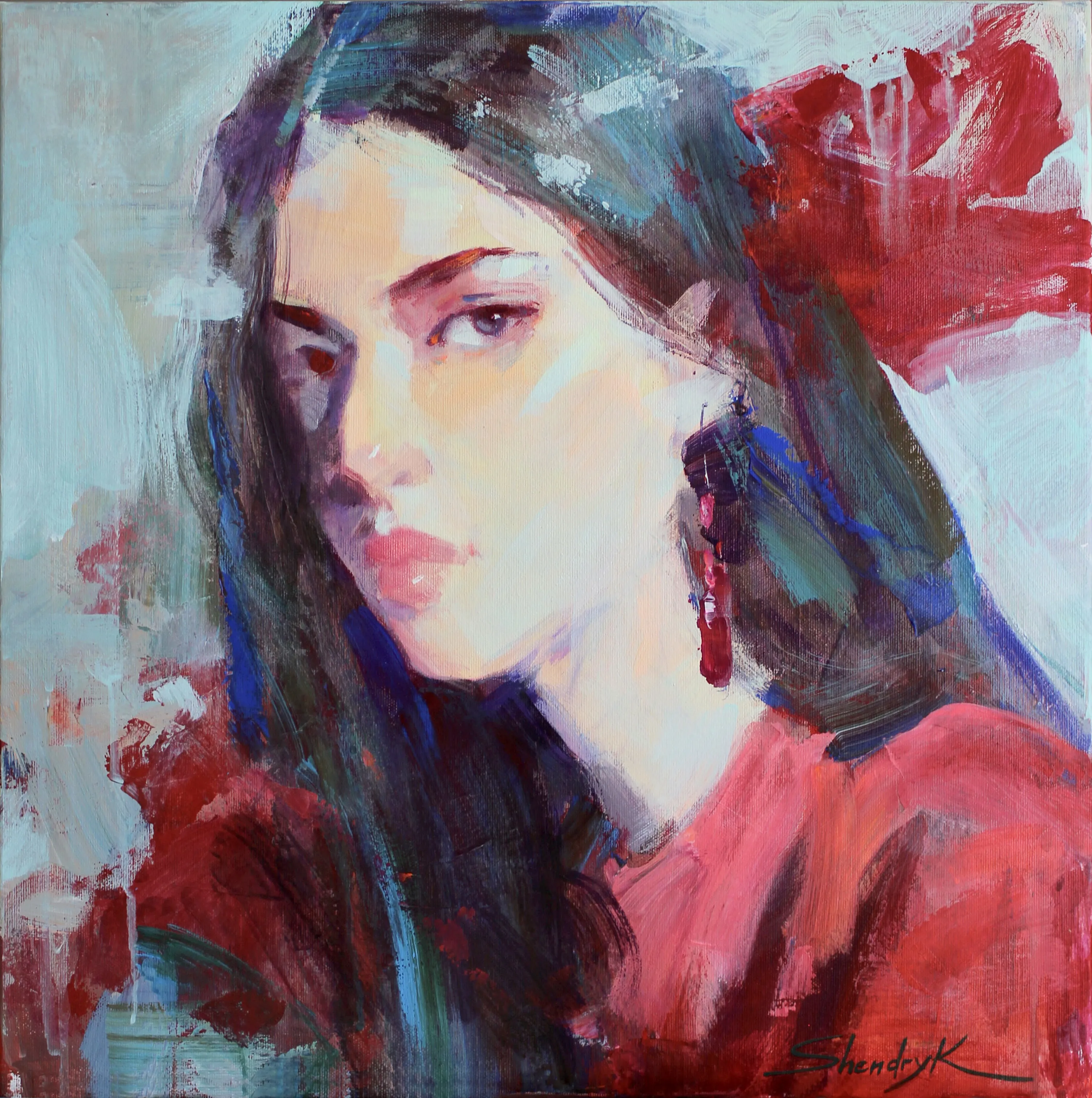 Image of Unspoken by Tetiana Shendryk, size: 50 × 50 cm, made of acrylic on canvas, Painting medium, priced at Price on request Photo 1 of 3.