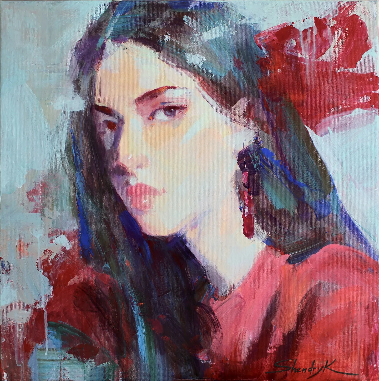 Image of Unspoken by Tetiana Shendryk, size: 50 × 50 cm, made of acrylic on canvas, Painting medium, priced at Price on request Photo 1 of 3.