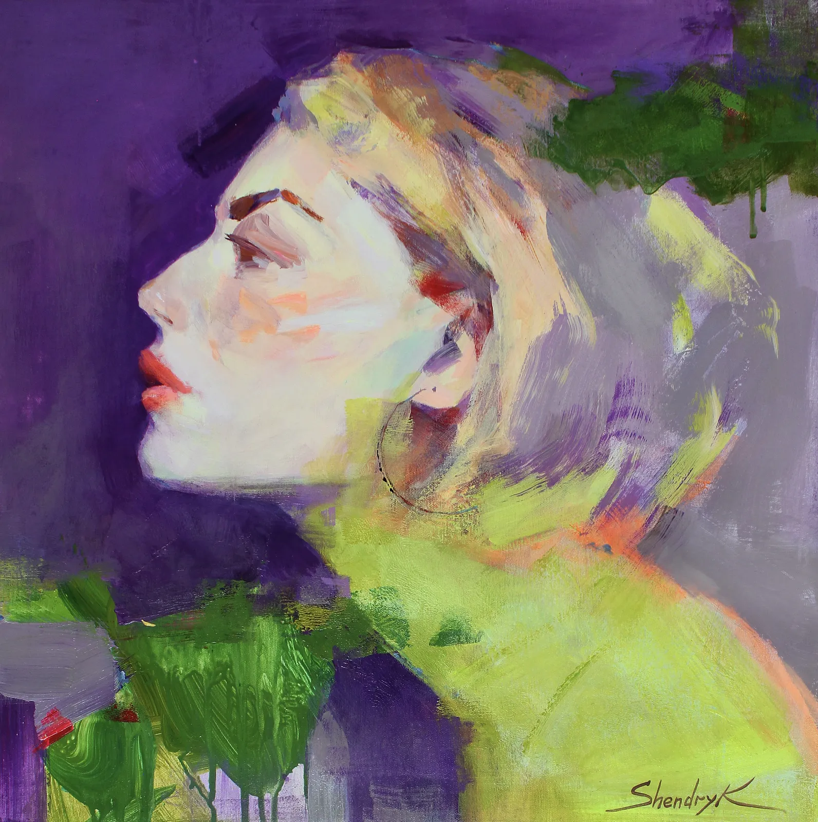 Image of Echo of colors by Tetiana Shendryk, size: 60 × 60 × 2 cm, made of acrylic on canvas, Painting medium, priced at $600 Photo 2 of 6.
