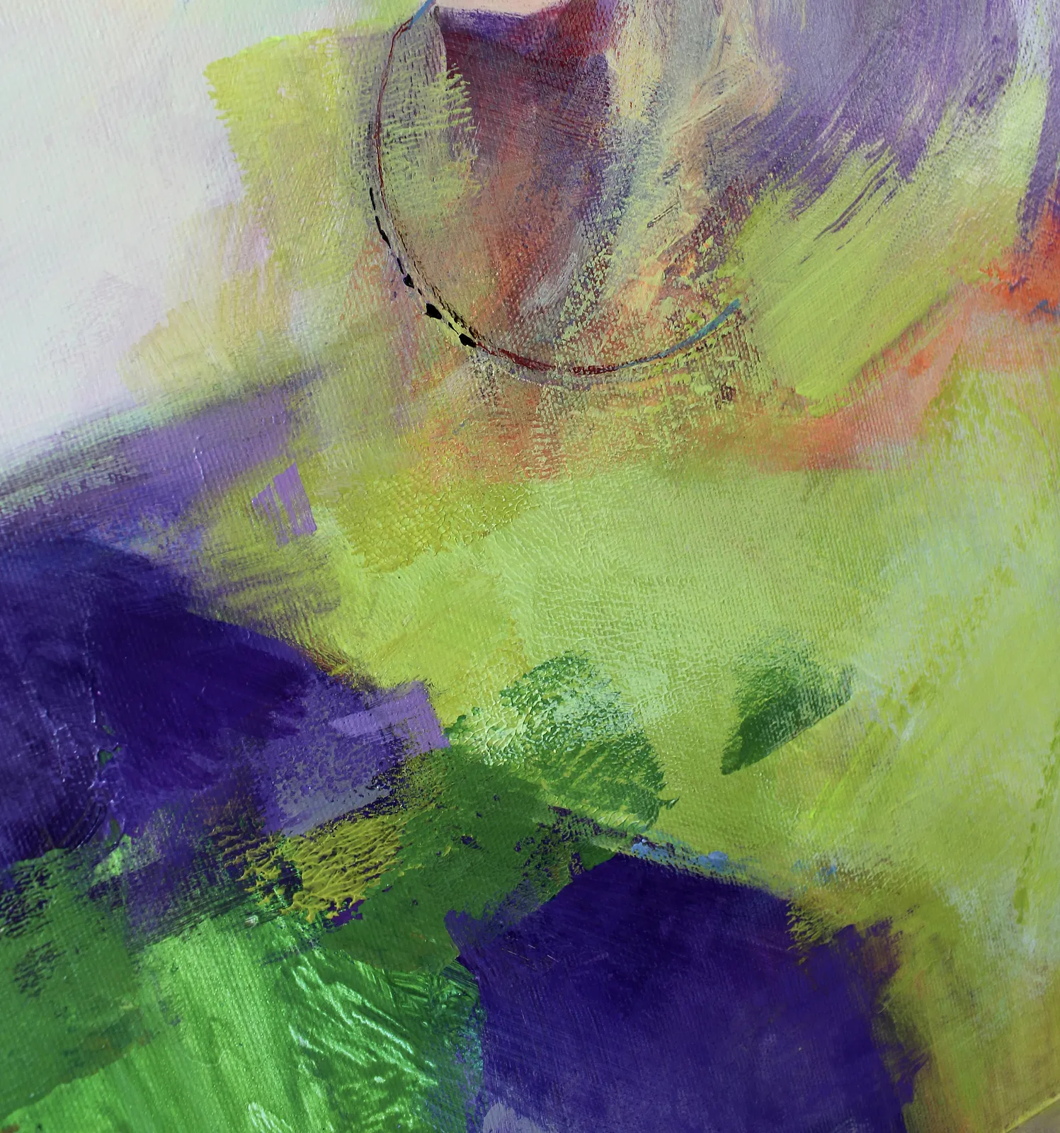 Image of Echo of colors by Tetiana Shendryk, size: 60 × 60 × 2 cm, made of acrylic on canvas, Painting medium, priced at $600 Photo 6 of 6.