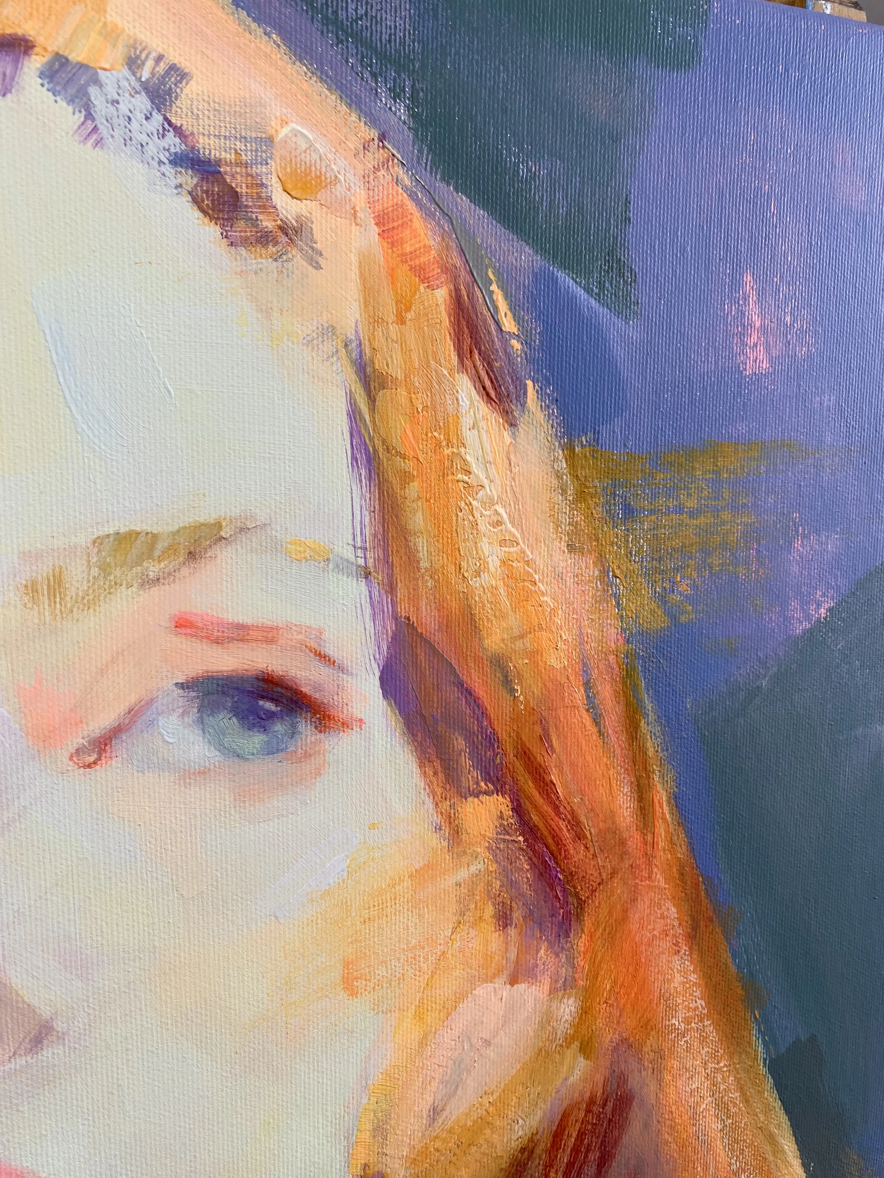 Image of Wrapped in Light by Tetiana Shendryk, size: 50 × 50 cm, made of acrylic on canvas, Painting medium, from Vienna, priced at $400 Photo 3 of 3.
