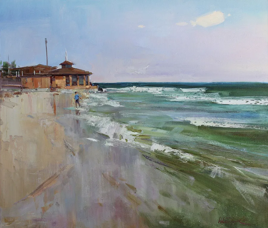 Walking along beach (2020)
