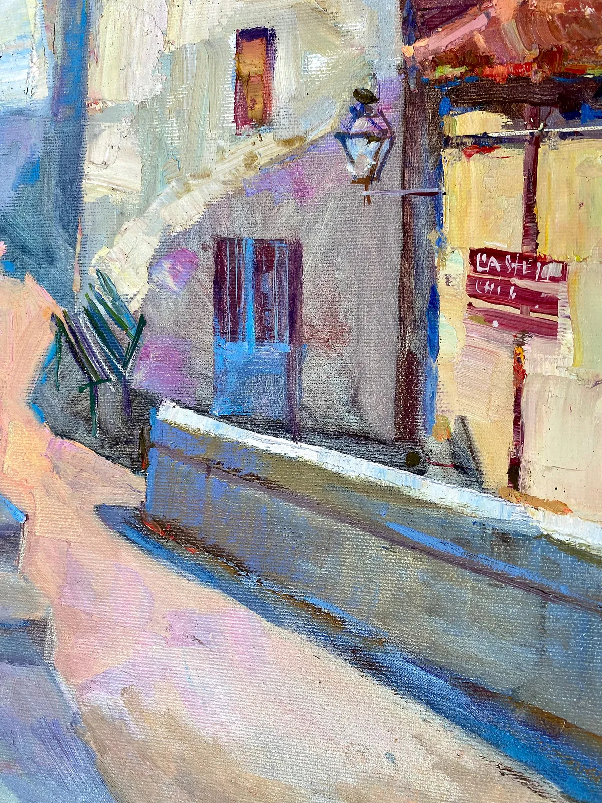 Image of Orange roofs of Valsinni by Tetiana Shendryk, size: 50 ×60 cm, made of Oil on canvas, Painting medium, priced at $400 Photo 3 of 4.